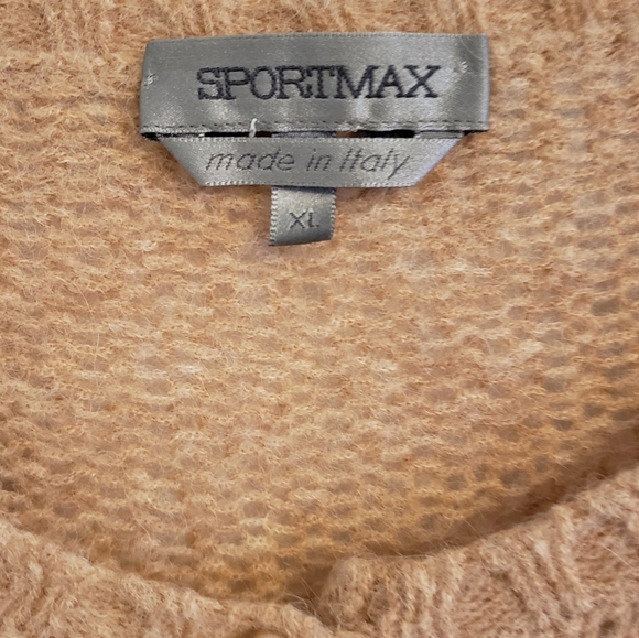 Sportmax Maxmara camel mohair croppee sweater xl - Picture 3 of 3